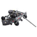 Swisher 60-inch finish cut mower with 15.5HP engine, tow bar extended, caster wheels, and discharge chute, gallery position 1