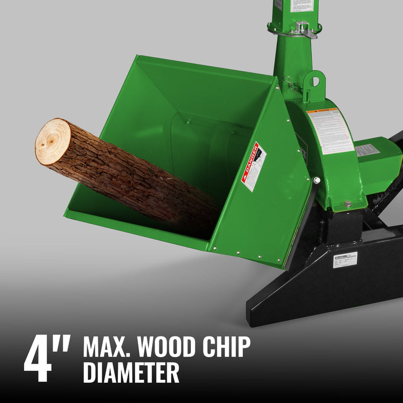 Maximum Wood Chip Diameter 4’’