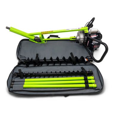 MiniTrencher SB216 SiBore horizontal drill with Honda GX35 engine and green auger components in black carrying case gallery 1