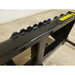 Close-up of Stinger Attachments BS3 Series 3 Skid Steer Bale Spear showing hook connection teeth in 800x800 square image.