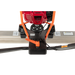 Close-up of MBW WS500 ScreeDemon with red 4-stroke engine and orange supports, gallery position 1 on white background
