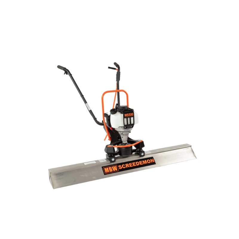 MBW 501H ScreeDemon gas-powered vibratory wet screed with Honda GX35 engine, gallery position 1 isolated on white background