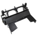 Swisher flat-free caster kit with black steel mounting bracket and dual swivel wheels, gallery position 1, isolated view