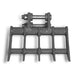metal grapple attachment with four wide tines and dual pivot pins isolated gallery position 1