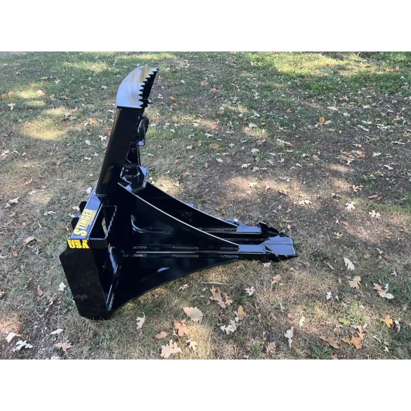 Stinger Attachments STP Tractor Tree Puller attachment on grass, gallery image 14, 800x800 square view