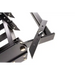 Close-up of Swisher 48-inch driveway grader blade adjustment arm with cotter pin and multiple mounting holes, gallery position 1