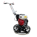 Walk-behind power trowel with red and white GX engine, metal frame, and black circular trowel blades on white background