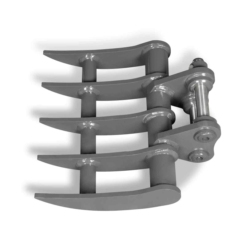 metal ripper attachment with four pointed tines and mounting pins isolated gallery position 1