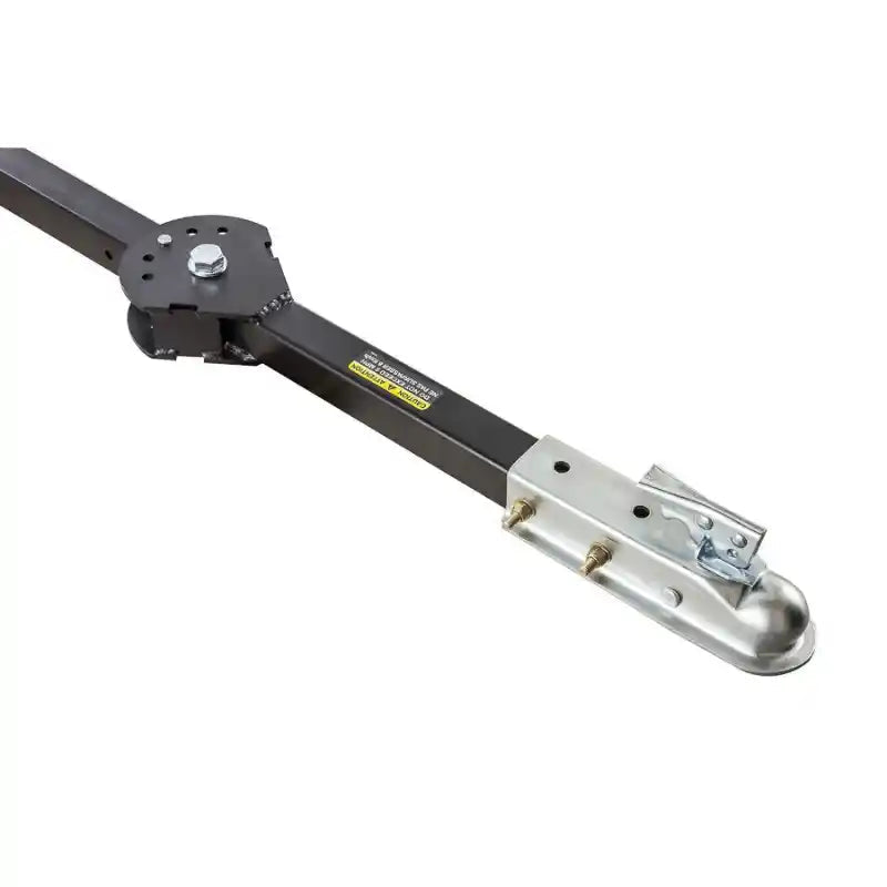 Tow bar assembly with locking coupler and hinge for Swisher 44" rough cut mower, gallery position 1