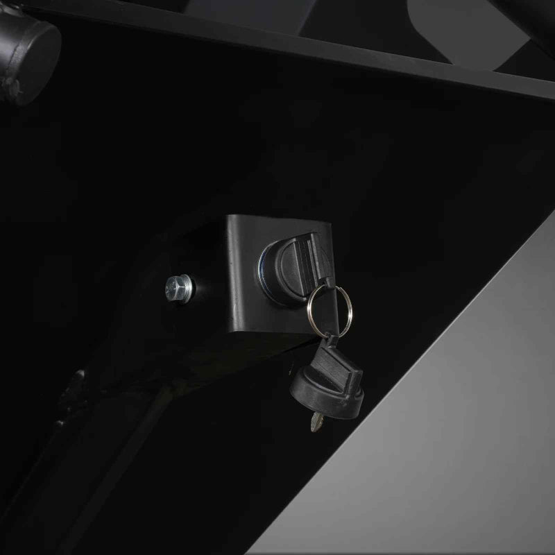 Close-up of ignition switch with key on MechMaxx 5 inch Kohler 429cc gas wood chipper, gallery position 1