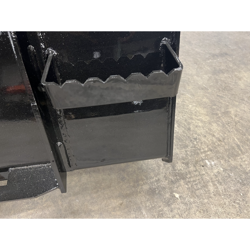 Close-up of Stinger Attachments TB Tractor Tooth Bucket showing serrated edge, gallery 8, square 800x800 image.