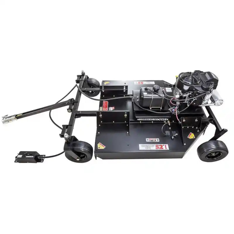 Swisher 52-inch tow-behind rough cut mower with 14.5HP engine, electric lift control, and caster wheel assembly, gallery 1