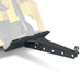 angled side view of MechMaxx 36-inch boom length mini skid steer lifting jib with 2-inch hitch ball gallery 1