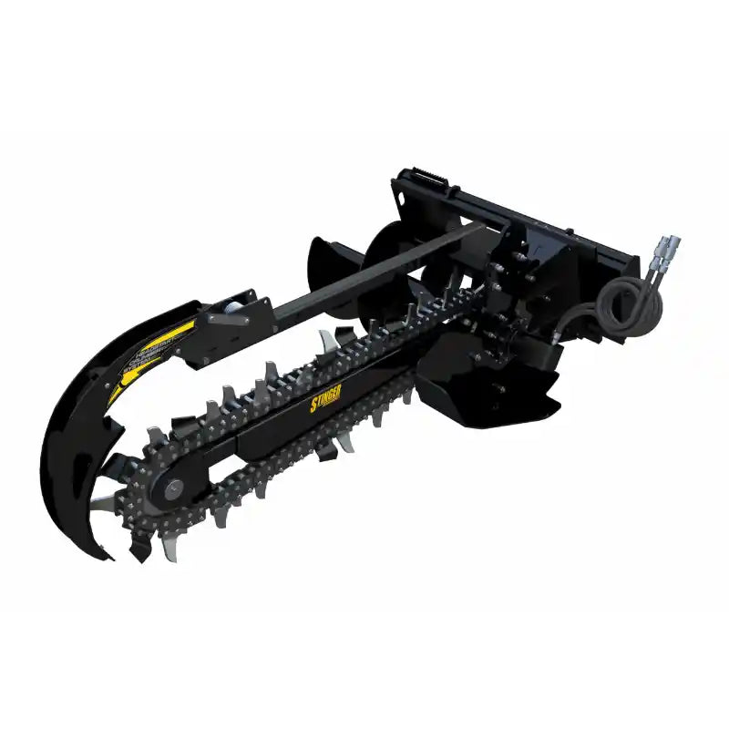 Stinger Attachments BF Bigfoot 900 skid steer trencher with hydraulic hose, gallery position 1, 800x800 square image