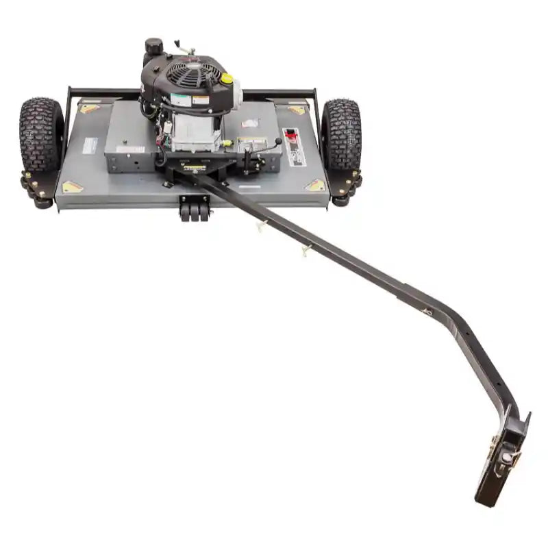 Swisher 44-inch tow-behind finish cut mower with 11.5HP engine and extended hitch, gallery position 1