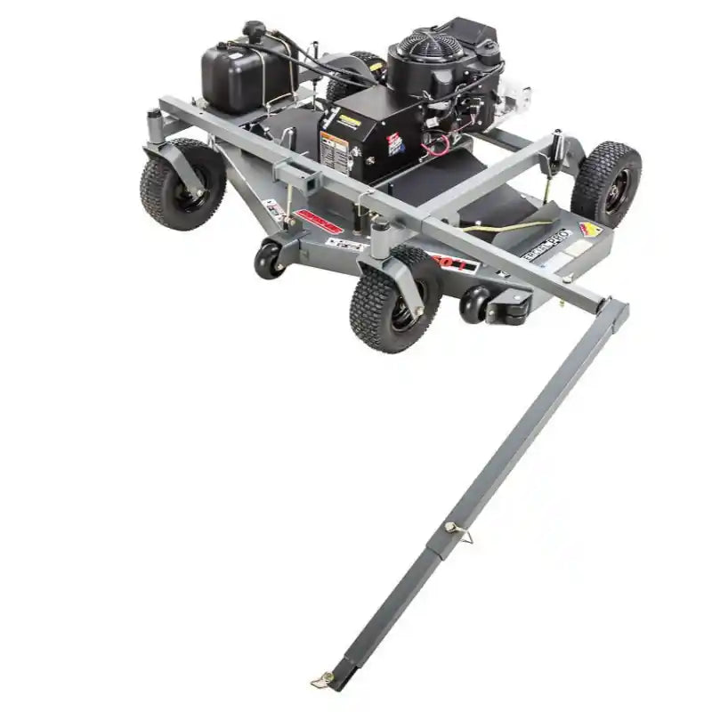 Swisher 60-inch finish cut mower with 14.5HP engine, steel frame, pneumatic tires, and tow bar, gallery position 1