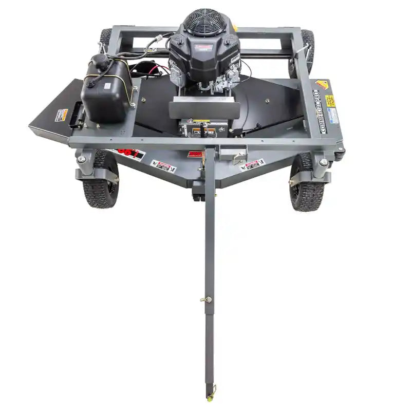 Swisher 66-inch finish cut mower with 14.5HP engine, tow bar, fuel tank, and pneumatic tires, gallery position 1