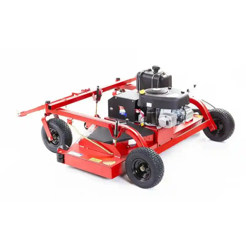 Swisher 60-inch finish cut mower with 15.5HP engine and tow bar, angled view, gallery position 1