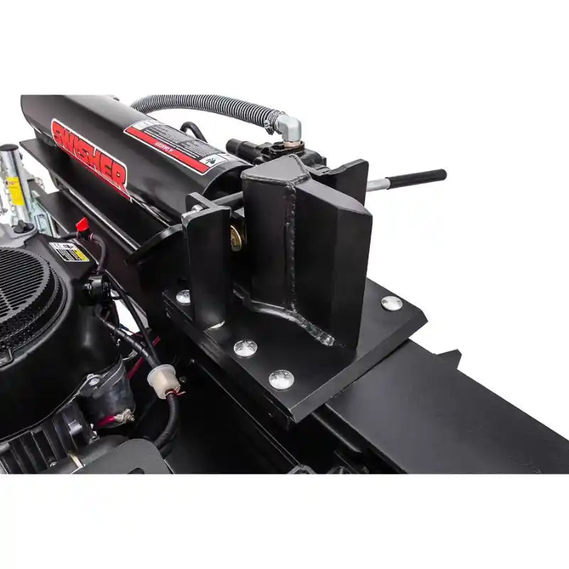 Close-up of the splitting wedge and hydraulic cylinder mount on Swisher 34-Ton Timber Brute 14.5 HP log splitter gallery position 1