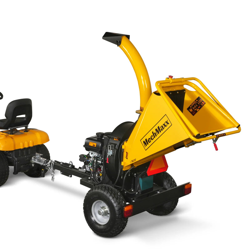 Right side view of MechMaxx P4205 5-inch gas towable wood chipper with KOHLER CH440 engine, gallery position 1