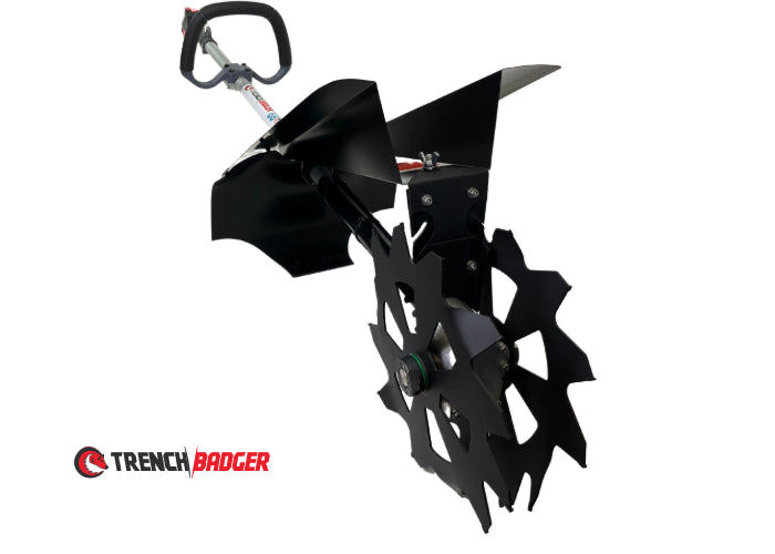 TrenchBadger Pro 12 – Portable 12" Deep‑Cut Trencher (Efco 2‑Cycle Engine)