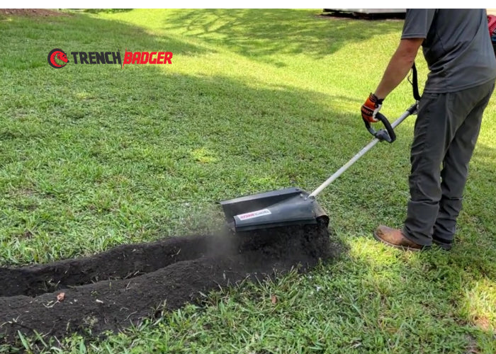 TrenchBadger Pro 12 – Portable 12" Deep‑Cut Trencher (Efco 2‑Cycle Engine)