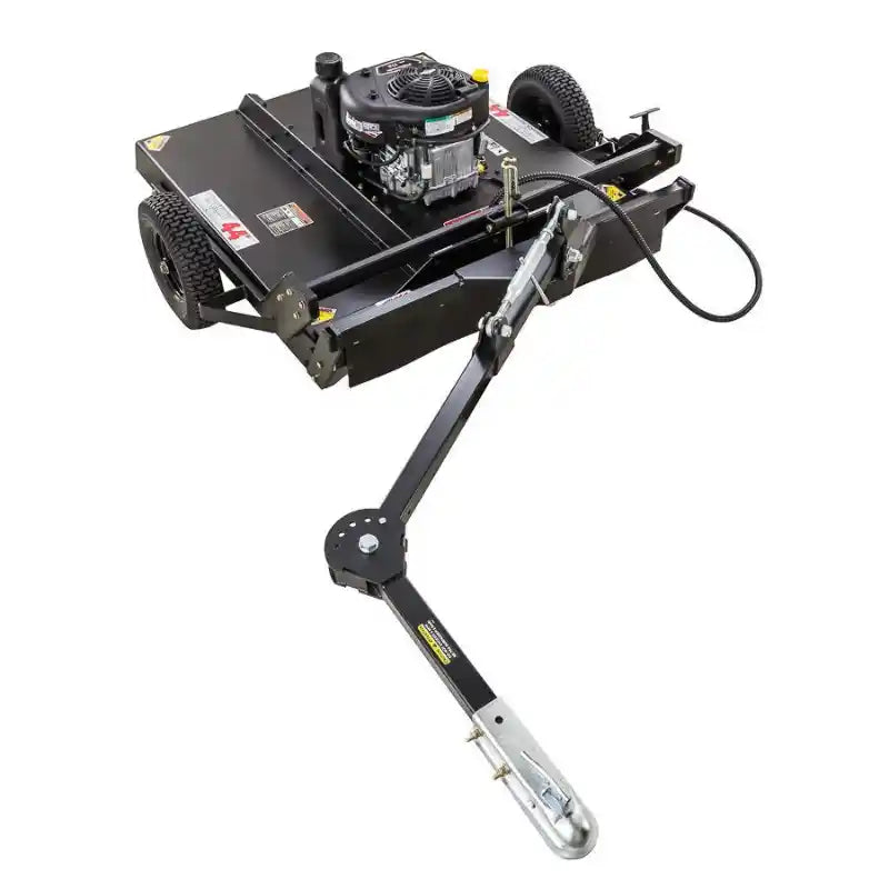 Swisher 44" Rough Cut Field Mower with 11.5HP engine and tow-behind hitch, clear white background, gallery position 1