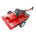 Swisher 44" rough cut brush mower with 11.5HP engine and tow-behind hitch, angled view, gallery position 1