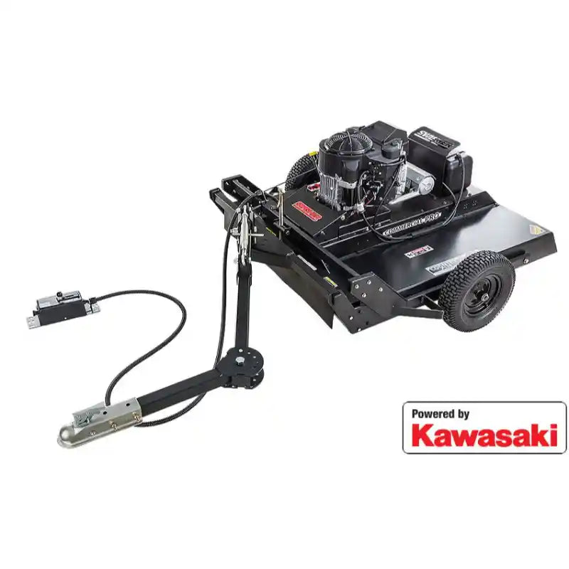 Tow-behind Swisher 44-inch rough cut mower with Kawasaki 14.5HP engine and tow bar, gallery position 1
