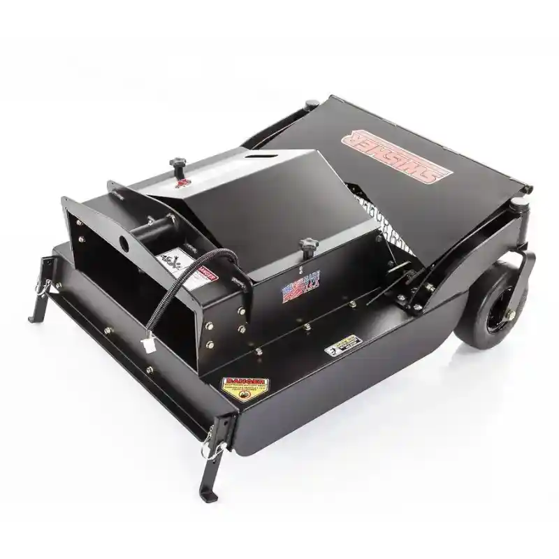 Swisher 30-inch rough cut mower attachment for Versa ZTR, angled front left view, gallery position 1