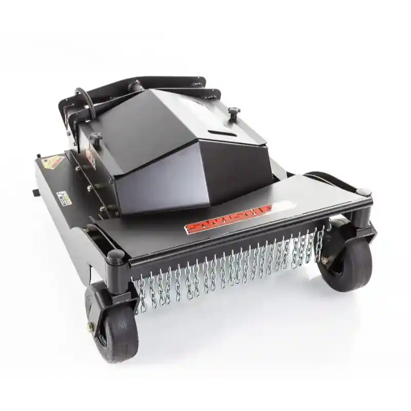 Swisher 30-inch rough cut mower attachment for Versa ZTR, angled front view, gallery position 1 on white background