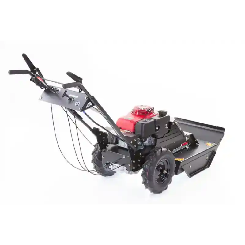 Swisher 24-inch walk-behind rough cut mower with 10.2HP Honda engine, angled rear left view, gallery position 1