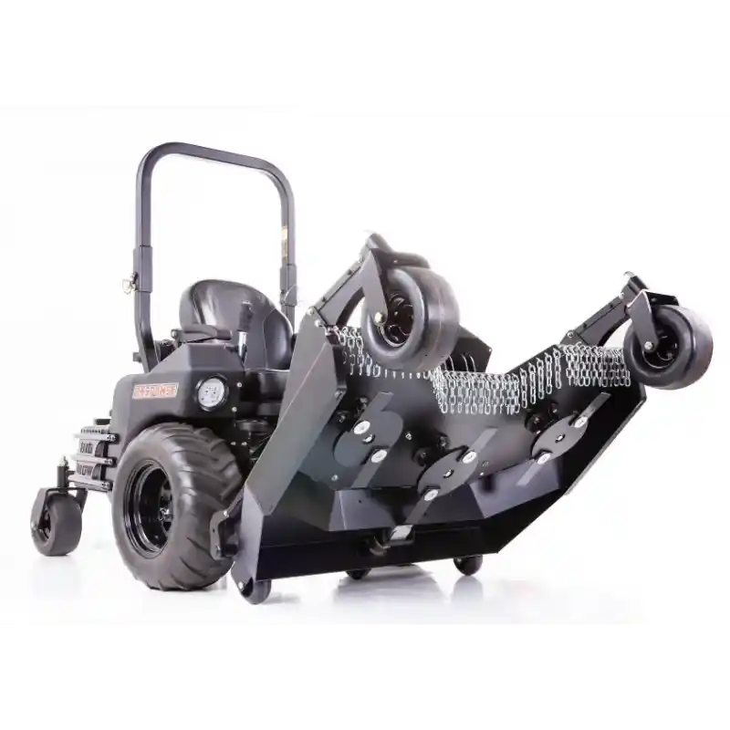 Front view of Swisher 51-inch front-mount rough cut attachment with caster wheels, gallery position 1