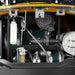 close-up of Kubota D722 engine components including air filter, coolant reservoir, and fuel filter on MechMaxx MEC12 mini excavator gallery 1
