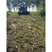 Skid steer with Stinger Attachments TF5 Twister brush cutter clearing brush and debris, forest background, gallery position 29.
