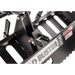 Close-up of Swisher Roadbuster Pro driveway grader blade assembly with adjustable mounting bracket and safety pin, gallery position 1