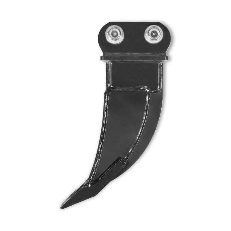 single black mini excavator ripper attachment with reinforced tip and dual mounting bolts gallery position 1