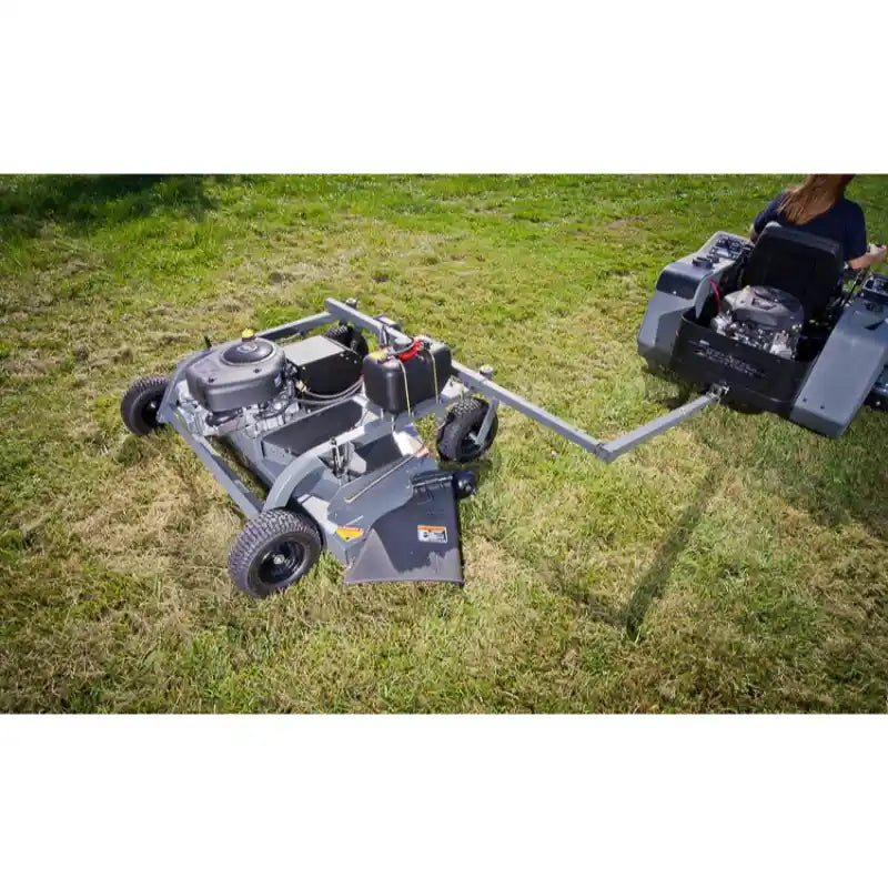 Swisher 60-inch finish cut mower with 15.5HP engine attached to rider mower, gallery position 1