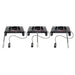 Three Swisher 52-inch rough cut mower frames with attached tow bars and control cables, gallery position 1