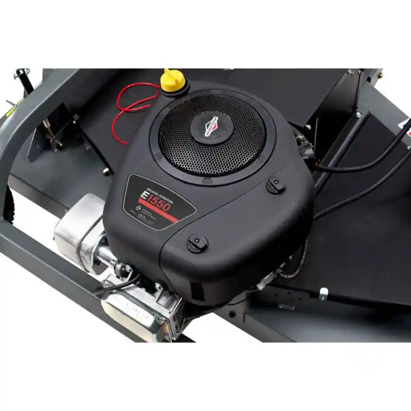 Close-up of Briggs & Stratton 15.5HP engine mounted on Swisher 60-inch finish cut mower, gallery position 1
