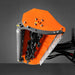 bottom angled view of orange MechMaxx 60-inch standard 3 point offset flail ditch bank mower showing rotor and chains gallery 1
