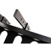 Close-up of Swisher 48" Driveway Grader replaceable blade mounted on black steel frame, gallery position 1