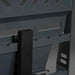 close-up detail of back frame support and upper rail connection on gray 36-inch mini skid steer pallet fork attachment gallery 1