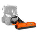 angled front-right view of orange MechMaxx 86-inch 3-point offset PTO ditch bank flail mower at gallery position 1