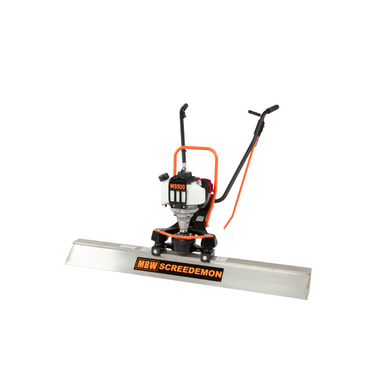 MBW WS500 ScreeDemon vibratory wet screed with fuel tank and control handles, gallery position 1 isolated on white background
