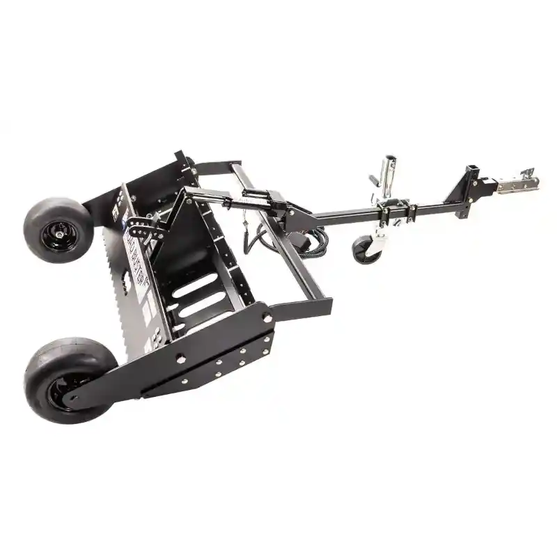 Swisher 48-inch driveway grader with adjustable blade, dual rear wheels, and extended tow hitch, gallery position 1