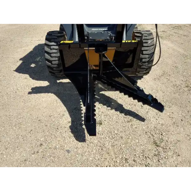 Stinger Attachments STP Skid Steer Tree Puller mounted on skid steer, gallery position 1, 800x800 square image