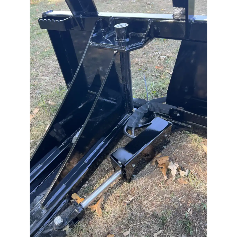 Close-up of Stinger Attachments STP Tractor Tree Puller hydraulic cylinder and frame, gallery position 6, 800x800 square image