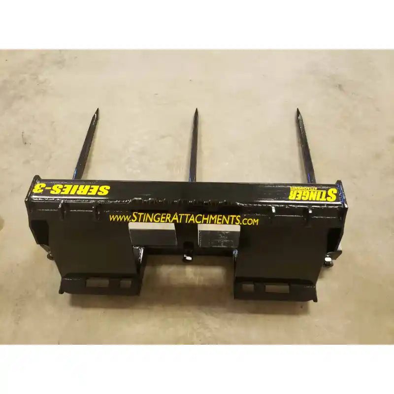 Stinger Attachments BS3 Series 3 skid steer bale spear with three 43-inch spears, gallery image 14, 800x800 square photo