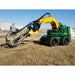 Stinger Attachments BF900 Bigfoot XD skid steer trencher attachment on green mini skid steer, gallery position 5, 800x800px square